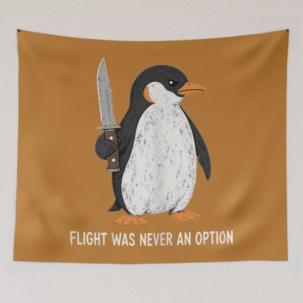 Item preview, Flight was Never an Option Funny Penguin with Knife designed and sold by mjohnson9.