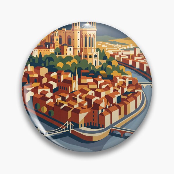 Item preview, Lyon France Vintage Travel Poster designed and sold by Bomax121.