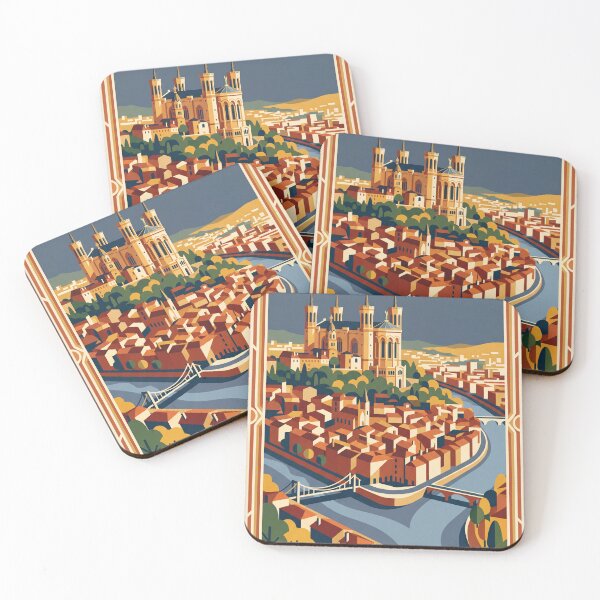 Item preview, Lyon France Vintage Travel Poster designed and sold by Bomax121.