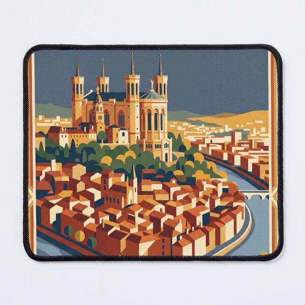 Item preview, Lyon France Vintage Travel Poster designed and sold by Bomax121.