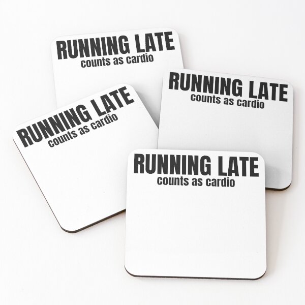 Item preview, Running Late Counts As Cardio Funny Runner Shirt designed and sold by TheOddHour.