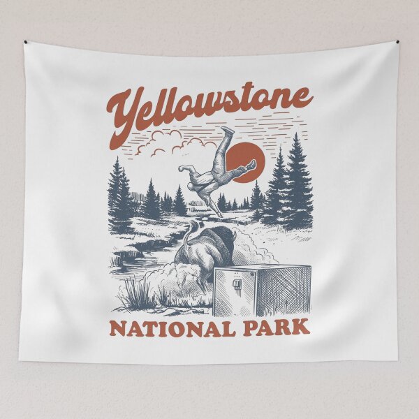Item preview, Yellowstone, Funny Yellowstone National Park, Bison, National Parks designed and sold by oddbrick-parade.