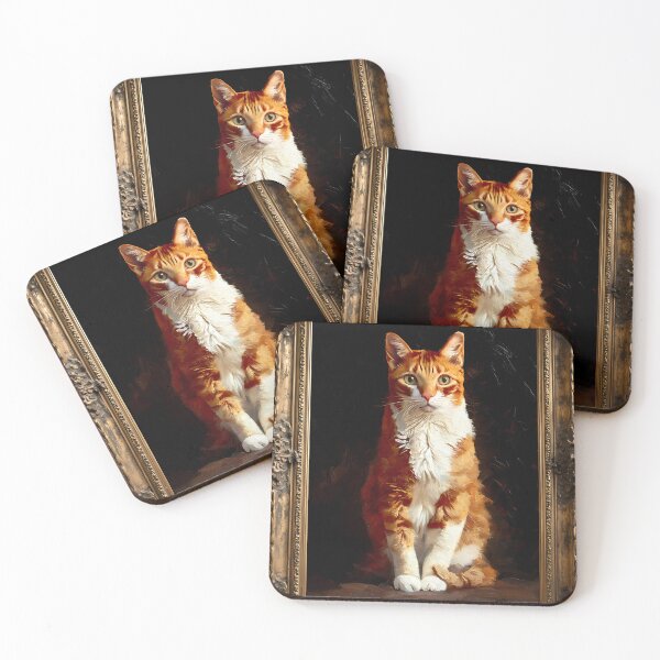 Item preview, Regal Orange Tabby Cat Classical Oil Portrait designed and sold by SellingWSarah17.