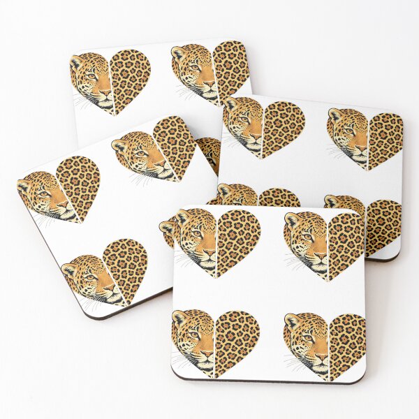 Item preview, Leopard Print Heart Minimal Design designed and sold by MintvexaDesign.