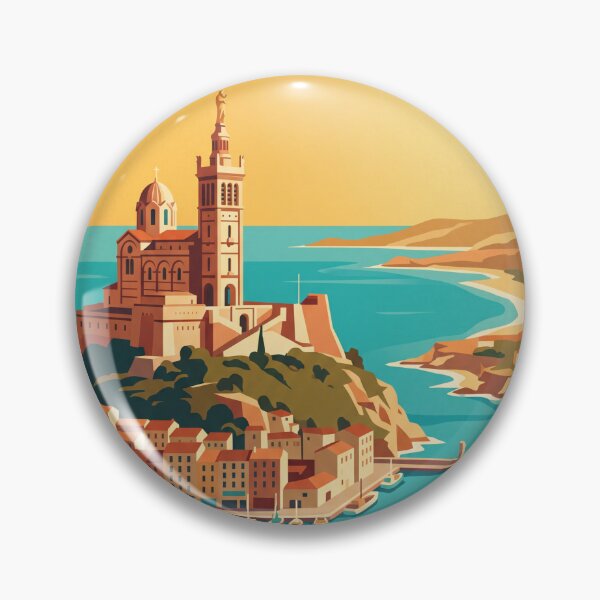 Item preview, Marseille France Vintage Travel Poster designed and sold by Bomax121.