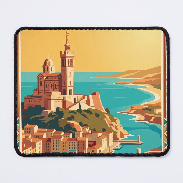 Item preview, Marseille France Vintage Travel Poster designed and sold by Bomax121.