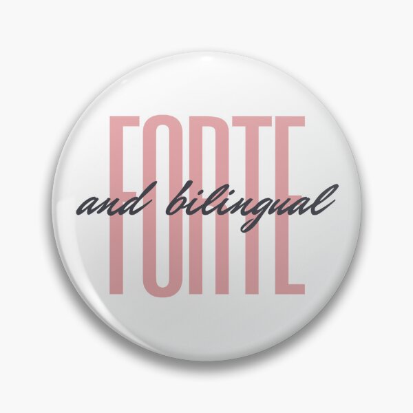 Item preview, Forte and Bilingual | Italian Language Learner Minimalist Typography Design designed and sold by Trodyglot.