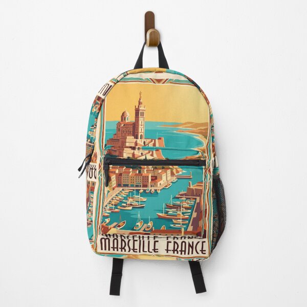 Item preview, Marseille France Vintage Travel Poster designed and sold by Bomax121.