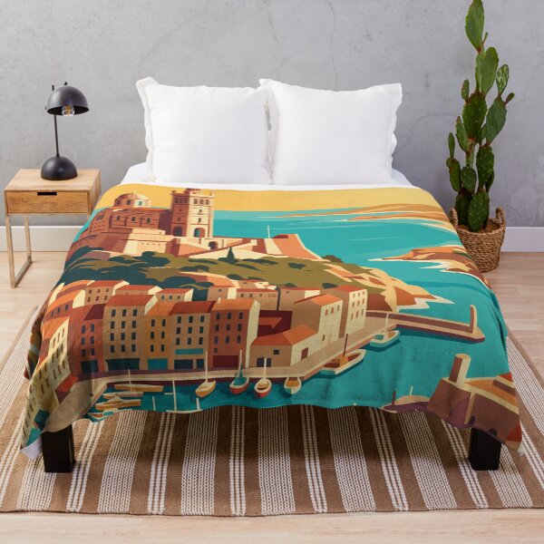 Item preview, Marseille France Vintage Travel Poster designed and sold by Bomax121.