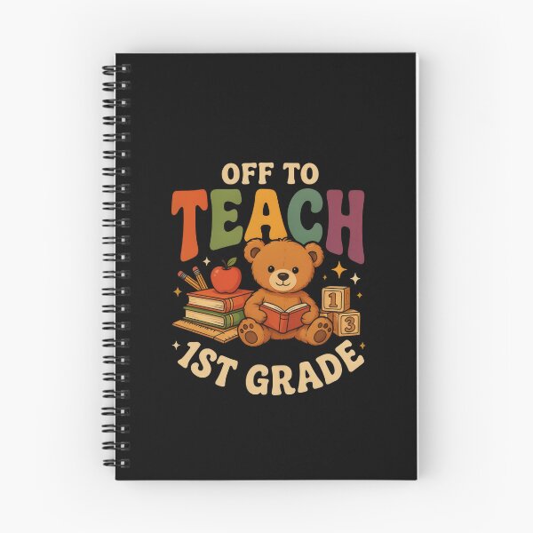 Item preview, Off To Teach 1st Grade - Retro Groovy Teacher designed and sold by ViralVector.