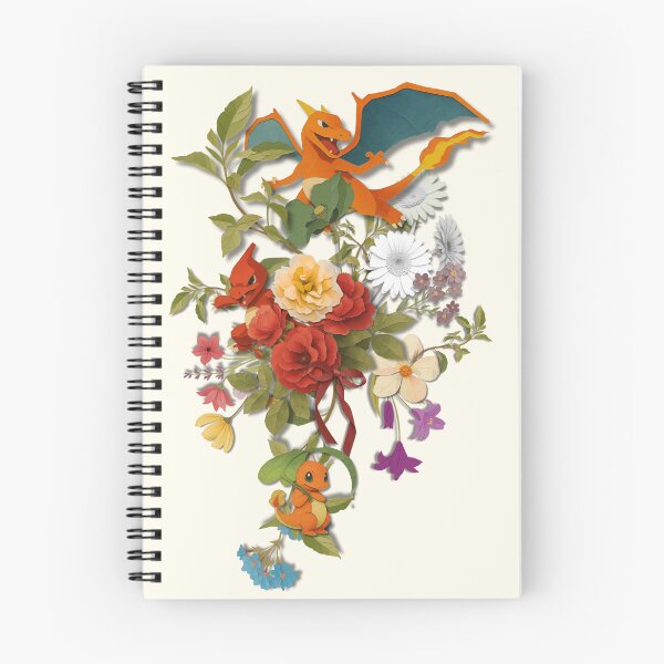 Item preview, Floral Flame Orange Dinosaur Monster designed and sold by StudioGomu.
