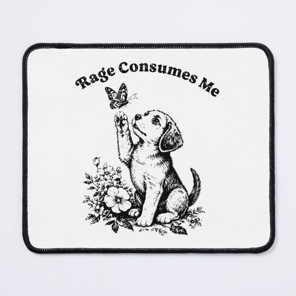 Item preview, Rage Consumes Me Funny Puppy Butterfly Dog Lover Absurd designed and sold by w1ckerman.