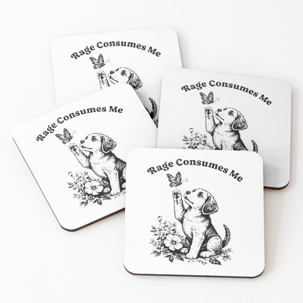 Item preview, Rage Consumes Me Funny Puppy Butterfly Dog Lover Absurd designed and sold by w1ckerman.