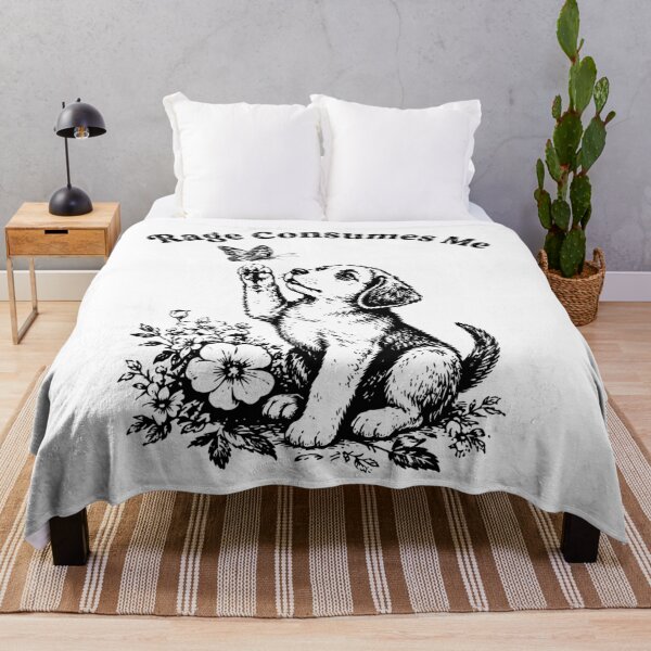 Item preview, Rage Consumes Me Funny Puppy Butterfly Dog Lover Absurd designed and sold by w1ckerman.