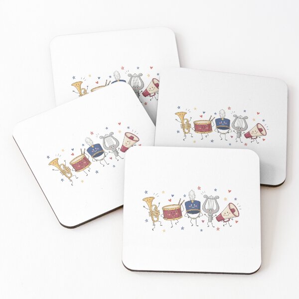 Item preview, Marching Band, Doodle Crew Cute Trumpet Drum, Band Kid Sublimation Marching Band designed and sold by oddbrick-parade.