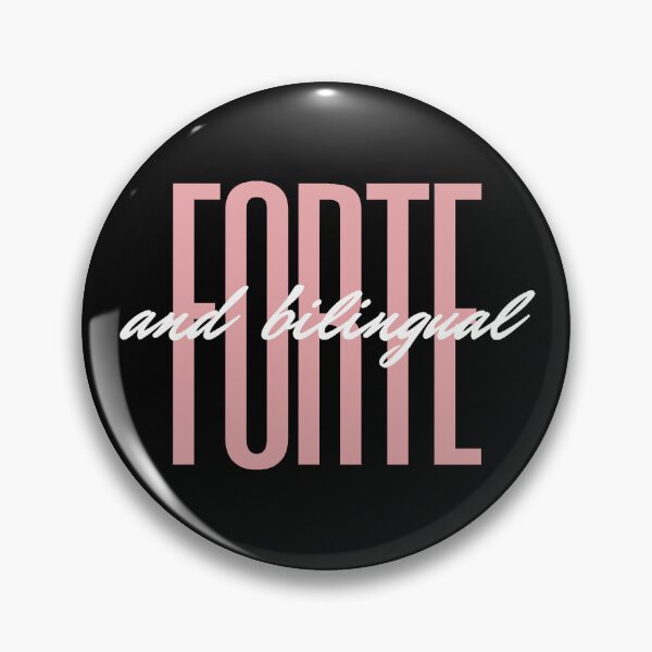Item preview, Forte and Bilingual | Italian Language Learner Minimalist Typography Design designed and sold by Trodyglot.