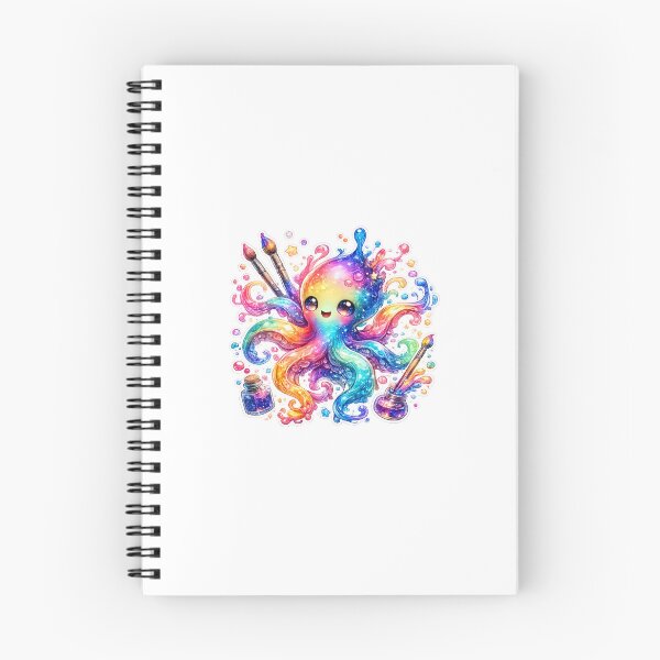 Item preview, Rainbow Ink Octopus Sticker designed and sold by blossomfun.
