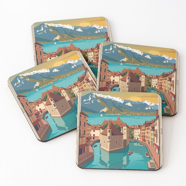 Item preview, Annecy France Vintage Travel Poster designed and sold by Bomax121.