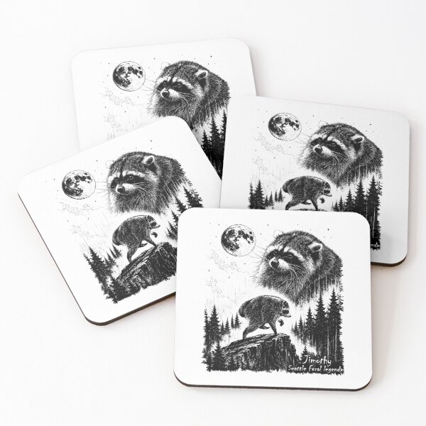 Item preview, Jimothy Raccoon, Seattle Feral Legend, Funny Trash Panda Cottagecore Animal designed and sold by oddbrick-parade.
