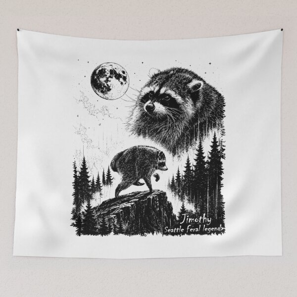 Item preview, Jimothy Raccoon, Seattle Feral Legend, Funny Trash Panda Cottagecore Animal designed and sold by oddbrick-parade.