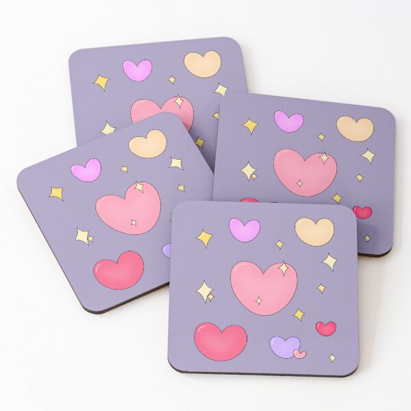 Item preview, Cute Pink Heart and Sparkles Pattern Illustration designed and sold by ubborn.