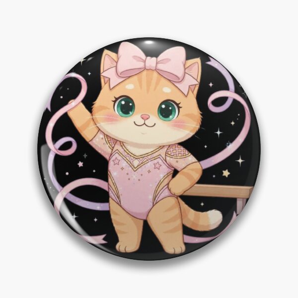 Item preview, Cute Cat In Pink Gymnastics Leotard designed and sold by Moody Vibes Studio.