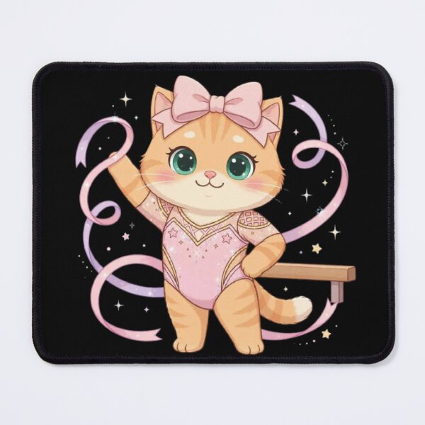 Item preview, Cute Cat In Pink Gymnastics Leotard designed and sold by Moody Vibes Studio.