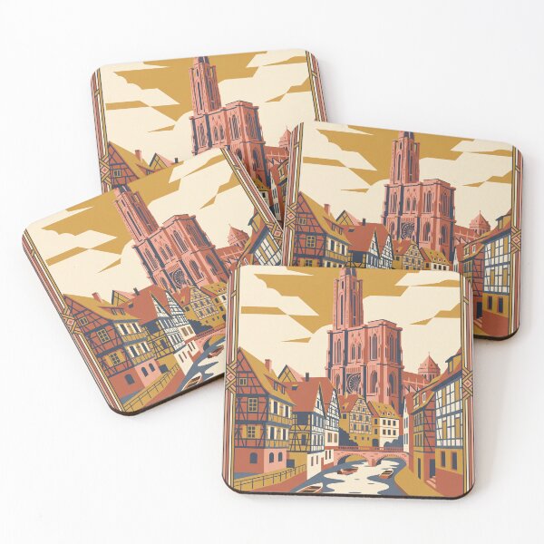 Item preview, Strasbourg France Vintage Travel Poster designed and sold by Bomax121.