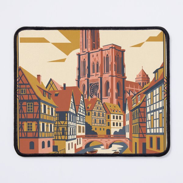 Item preview, Strasbourg France Vintage Travel Poster designed and sold by Bomax121.