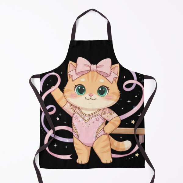 Item preview, Cute Cat In Pink Gymnastics Leotard designed and sold by Moody Vibes Studio.