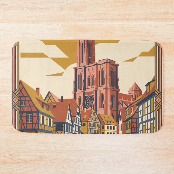 Item preview, Strasbourg France Vintage Travel Poster designed and sold by Bomax121.