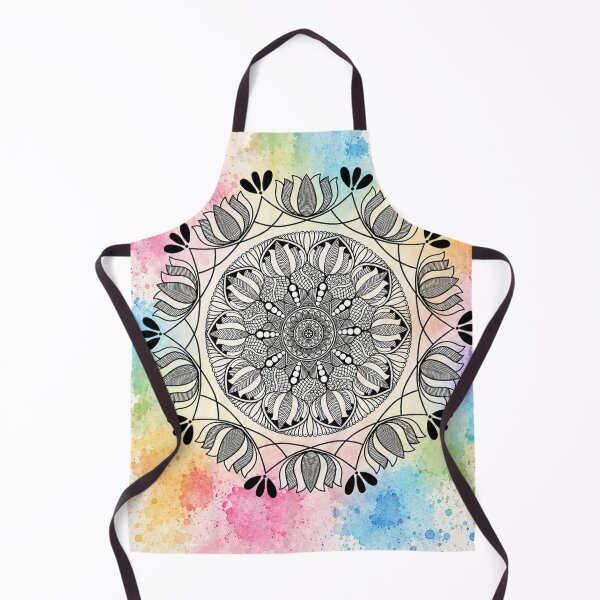Item preview, Vibrant Watercolour Mandala Flower Art designed and sold by DesignByNature7.