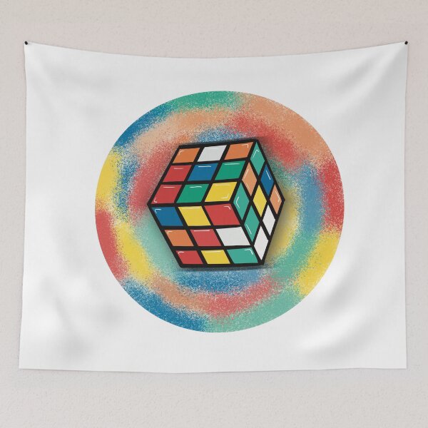 Item preview, Retro Rainbow cube game toy art designed and sold by TAWN ILLUSTRATIONS.