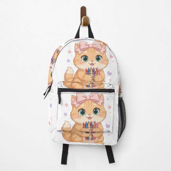 Item preview, Cute Cat Holding Colorful Crayons Set designed and sold by Moody Vibes Studio.