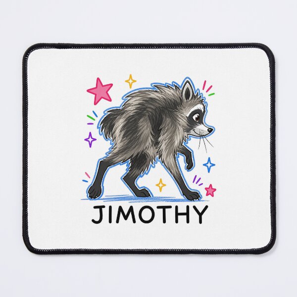 Item preview, Jimothy Raccoon, Funny Raccoon, Preppy Jimothy, Cute Crayon Animal, Raccoon Doodle designed and sold by oddbrick-parade.