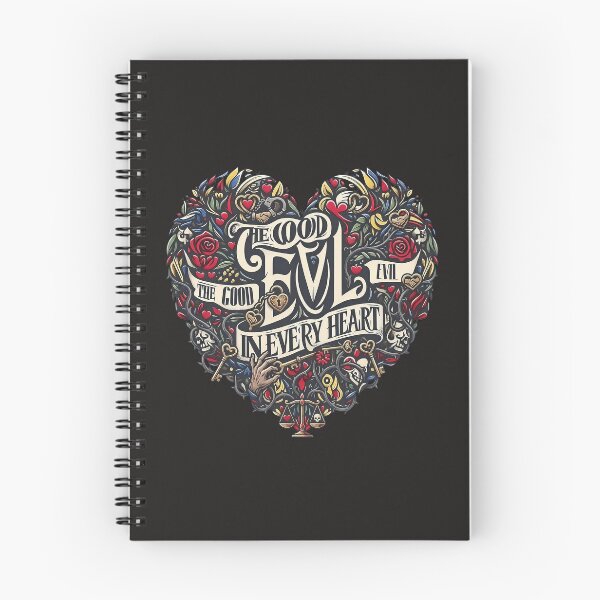 Item preview, Good Evil Heart Typography Crest designed and sold by Voodoo Store Paranormal Collections.