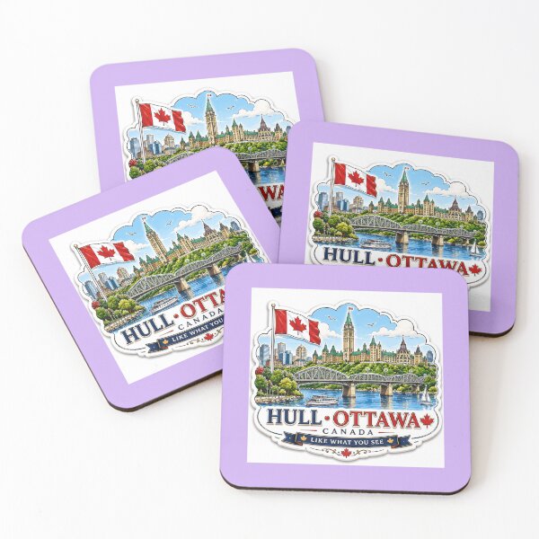 Item preview, Hull Ottawa Canada Premium 3D Skyline Label  Label Text  HULL • OTTAWA ?? designed and sold by PaintMeWorld.