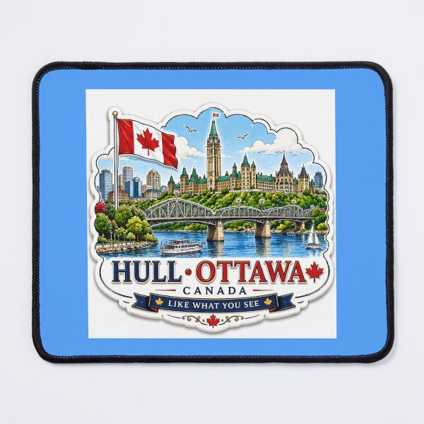 Item preview, Hull Ottawa Canada Premium 3D Skyline Label Label Text HULL • OTTAWA ?? designed and sold by PaintMeWorld.