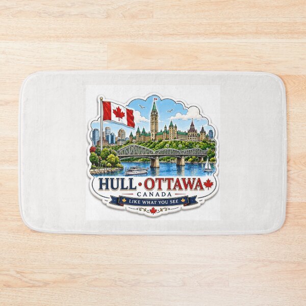 Item preview, Hull Ottawa Canada Premium 3D Skyline Label  Label Text  HULL • OTTAWA ?? designed and sold by PaintMeWorld.