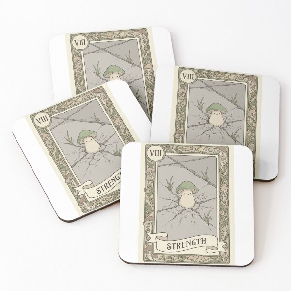 Item preview, Strength Mushroom Tarot Card Mycelium Art designed and sold by SMARTKIT  DESIGNAGENCY.