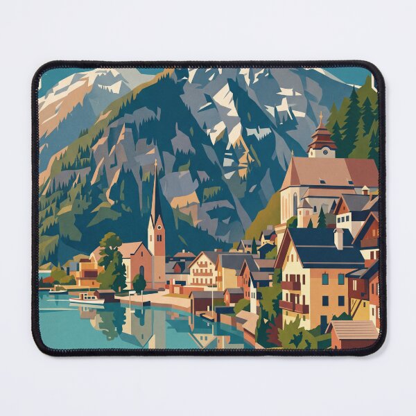 Item preview, Hallstatt Austria Vintage Travel Poster designed and sold by Bomax121.