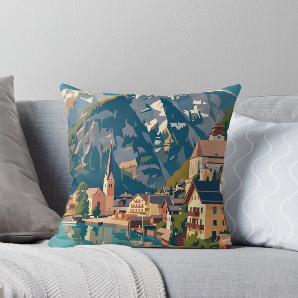 Item preview, Hallstatt Austria Vintage Travel Poster designed and sold by Bomax121.