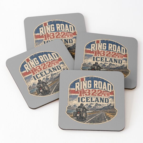 Item preview, Iceland Ring Road Route 1 Motorcycle Sticker TShirt 02 designed and sold by OuterShellUK.