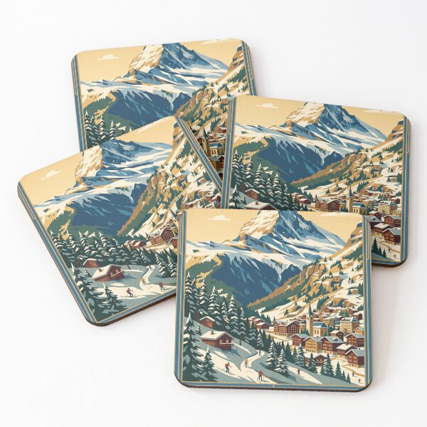 Item preview, Zermatt Switzerland Vintage Travel Poster designed and sold by Bomax121.