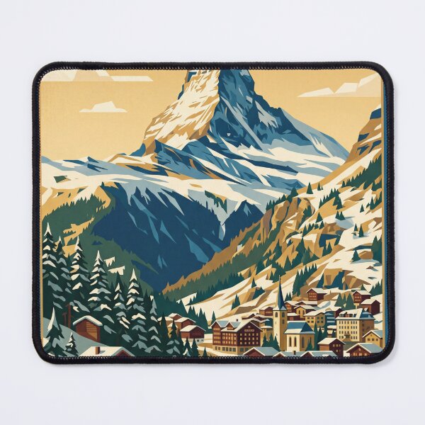 Item preview, Zermatt Switzerland Vintage Travel Poster designed and sold by Bomax121.