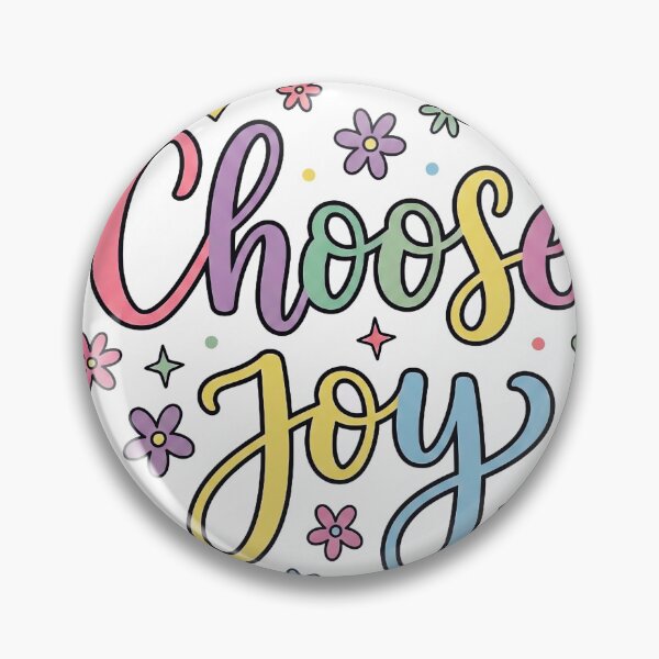 Item preview, Choose Joy Cute Floral Positive Typography Design designed and sold by S.K.Singh.
