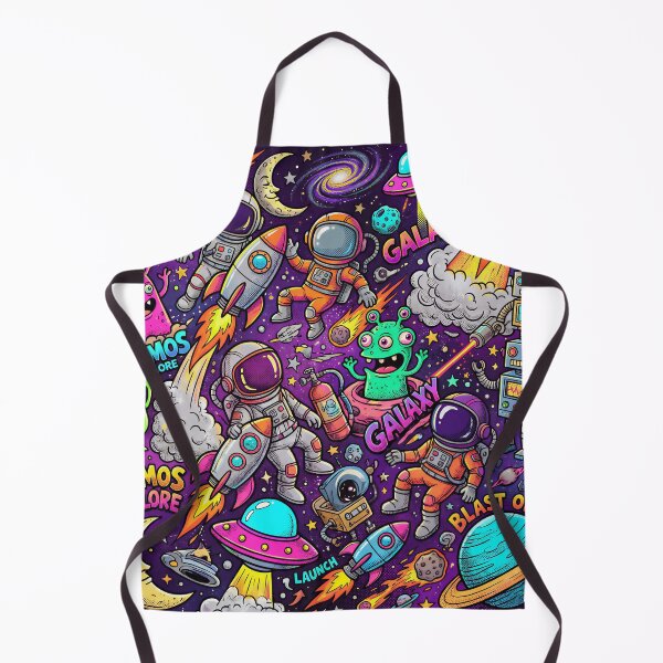 Item preview, Space Exploration Galaxy Astronaut Aliens Cartoon Illustration designed and sold by MAXMIKKOMAIKA.