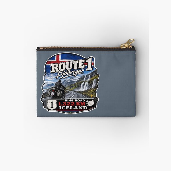 Item preview, Iceland Ring Road Route 1 Motorcycle Sticker TShirt 03 designed and sold by OuterShellUK.