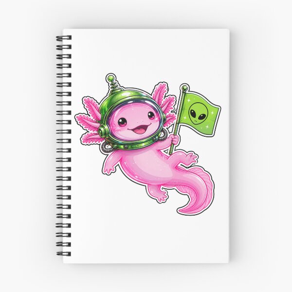 Item preview, Cosmic Axolotl Alien Cute Astronaut Space Helmet designed and sold by Uniqueauraaprints.