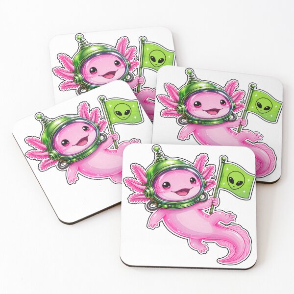 Item preview, Cosmic Axolotl Alien Cute Astronaut Space Helmet designed and sold by Uniqueauraaprints.